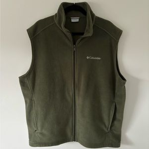 Men’s Columbia vest fleece olive green XL